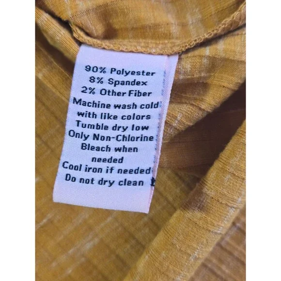 Burnt Orange Ribbed Knit Balloon Sleeve Casual Top Women’s Size L - Picture 7 of 8